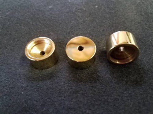 M/K Getzen Bottom Valve Caps (Raw Finish, Set of 3 - 1.44 Ounce)