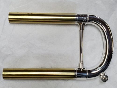 Bach BSR-ML-SIL Standard Weight Bb Tuning Slide (Silver plate, Semi-Round, Yellow Brass, SR Series, ML Bore)