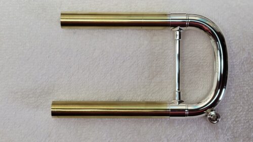 Bach BSR-ML-SIL Standard Weight Bb Tuning Slide (Silver plate, Bach OEM shape, Yellow Brass, SR Series, ML Bore)