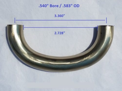 Trombone Bach 16M and smaller (and others) Tenor Handslide Crook (Nickel, Small bore)