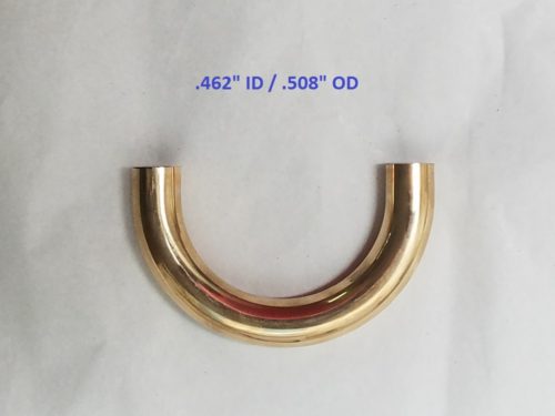 Bach/Yamaha (and others) Standard Weight Large Bore Round Tuning Slide Crook (Bronze)