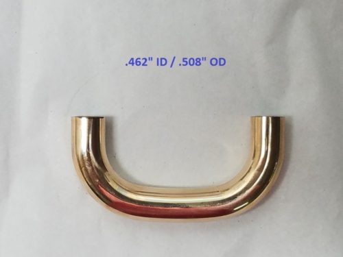 Bach/Yamaha (and others) Standard Weight Large Bore Square Tuning Slide Crook (Bronze)