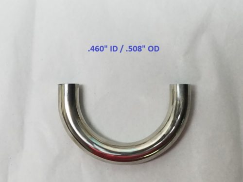 Bach/Yamaha (and others) Standard Weight ML Bore Round Tuning Slide Crook (Nickel)
