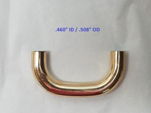 Bach/Yamaha (and others) Standard Weight ML Bore Square Tuning Slide Crook (Bronze)