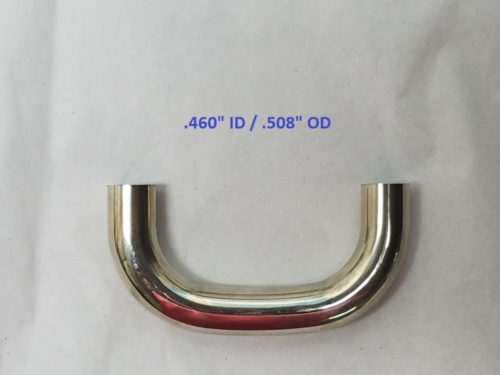 Bach/Yamaha (and others) Standard Weight ML Bore Square Tuning Slide Crook (Nickel)