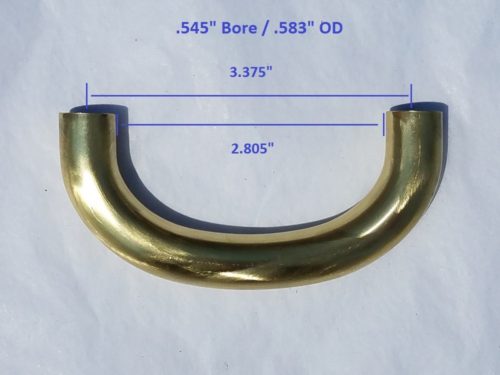 Trombone Olds Recording (and others) Tenor Handslide Crook (Yellow Brass, Small Bore)