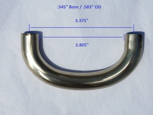 Trombone Olds Recording (and others) Tenor Handslide Crook (Nickel, Small Bore)