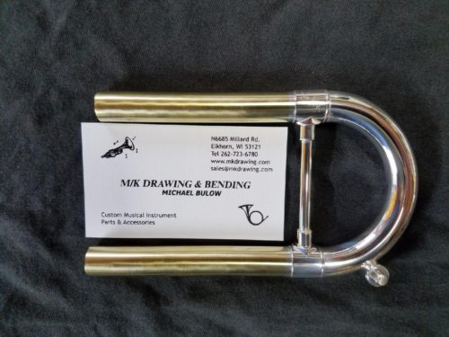 Bach BSR-ML-SIL Standard Weight Bb Tuning Slide (Silver plate, Fully Round, Yellow Brass, SR Series, ML Bore)