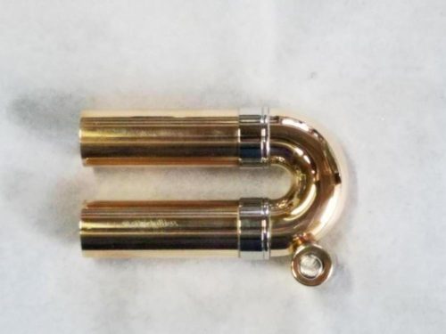 Bach Standard Weight Bb ML Bore 3rd Valve Dump Slide (Raw Finish, Bronze, Amado Waterkey)